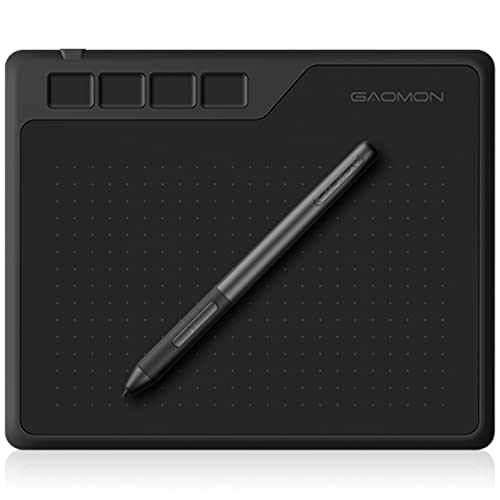 GAOMON S620 Tableta Gráfica Dibujo Digital de 6,5 x 4 Pulgadas con 4 Botones Exprés, Tableta Digitalizadora con Lápiz sin Pilas para Aprendizaje a Distancia,OSU! Android/Windows/Mac/Linux