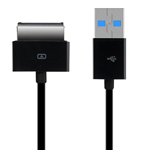 kwmobile Cable de Carga USB Compatible con el ASUS EEE Pad Transformer TF101 / TF300 / TF201 / TF700 en Negro