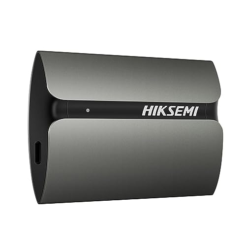 HIKSEMI Disco Duro Externo SSD Portátil 1TB, hasta 560MB/s Velocidad de Lectura, USB 3.1 Tipo C Unidad de Estado Sólido Externa para Android, Tableta, PC, Computadora Portátil (Gris) - T300S