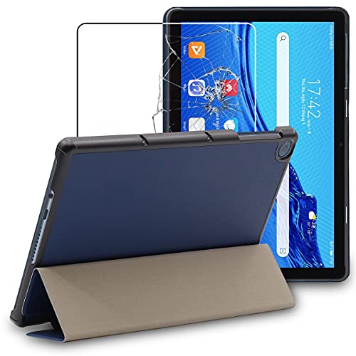 ebestStar - Funda para Huawei MatePad T 10, T 10S, Carcasa Capa, Slim Case Protectora, Tapa Magnetica Cuero PU, Azul Oscuro + Cristal Templado