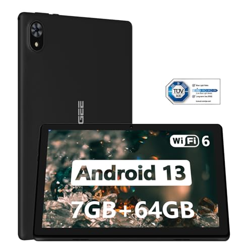 DOOGEE U9 Tablet 10.1 Pulgadas, 7GB RAM+ 64GB ROM(1TB TF), Android 13 Tablet WiFi 6, Tablet para Niños con 5060mAh, Tableta de 1280x800 HD, Dual Camera TÜV Certificación & 3.5mm & OTG, Negro