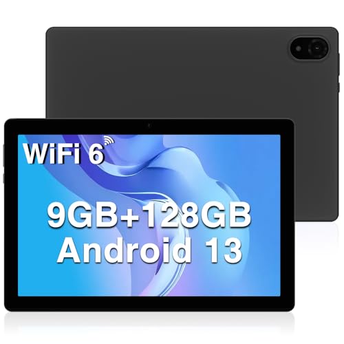 DOOGEE U10 Tablet 10 Pulgadas, Tablet Android 13, 4GB(9GB) RAM+128GB ROM(TF 1TB), Batería 5060mAh, Cámara Trasera de 8MP, 2.0GHz WiFi 6/Google GMS/Bluetooth 5.0/Type C/OTG,Gris