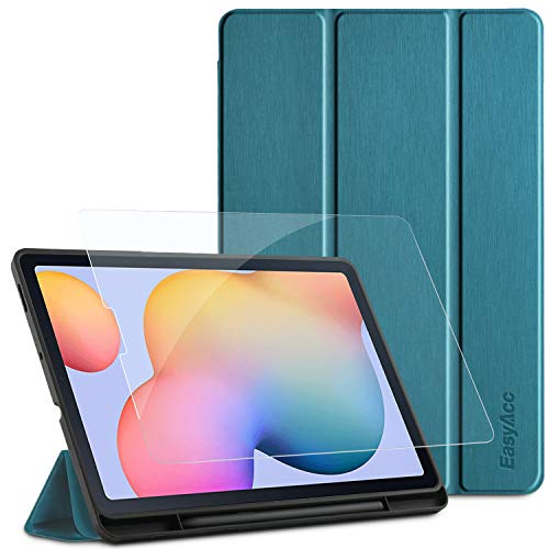 EasyAcc Funda Compatible con Samsung Galaxy Tab S6 Lite 10.4 2022/2020 + Protector de Pantalla, Ultradelgada Carcasa Compatible con Galaxy Tab S6 Lite 10.4 Pulgadas 2022/2020 Tableta, Azul eléctrico