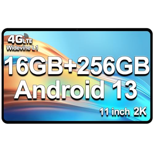 TECLAST T50 Tablet 11 Pulgadas 16GB RAM+256GB ROM(TF 1TB) Android 13 Tablet, T616 Octa-Core 2,0GHz, 2000x1200 FHD, 20MP+8MP, 4G LTE+5G WiFi/7500mAh/GPS/tablet Widevine L1 Netflix, Prime Video