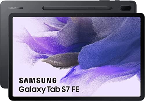 Samsung - Tablet Galaxy Tab S7 FE de 12,4 Pulgadas con Wi-Fi y Sistema Operativo Android 128 GB Negra ES version