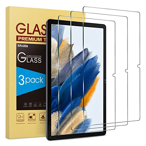 SPARIN 3 Piezas Protector de Pantalla Compatible con Samsung Galaxy Tab A8, Cristal Templado de 10,5 Pulgadas