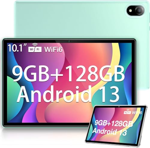 DOOGEE U10 Tablet 10.1 Pulgadas Android 13, Tablet Táctil 4GB(9GB) RAM+128GB ROM (TF 1TB), Cámara 8+5MP, Pantalla IPS HD, 5060mAh Batería, Bluetooth 5.0, Quad-Core, Type C, Verde
