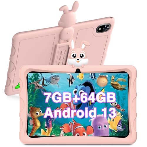 DOOGEE U9 Kid Tableta Niños Android 13, 10.1 Pulgadas Tablet 7GB+64GB(TF 1TB), 5060mAh Batería Tablet Infantil Pantalla IPS HD, Control Parental, Quad-Core, WiFi 6, BT5.0, Tablet con Funda de EVA
