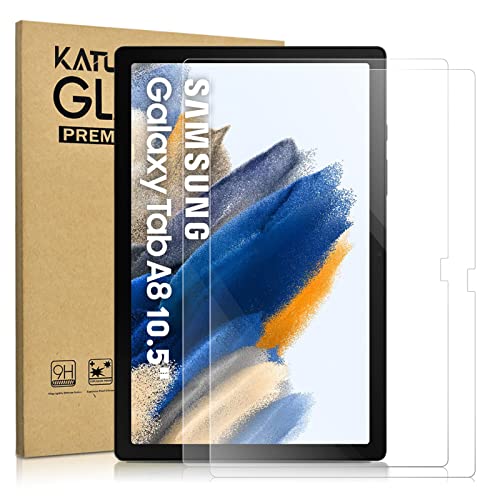 KATUMO [2 Piezas Protector Pantalla para Samsung Galaxy Tab A8 10.5 pulgadas 2021 (SM-X200/X205), 9H Transparente Cristal Pantalla Vidrio Templadopara Samsung Tab A8 10.5”,Antiarañazos